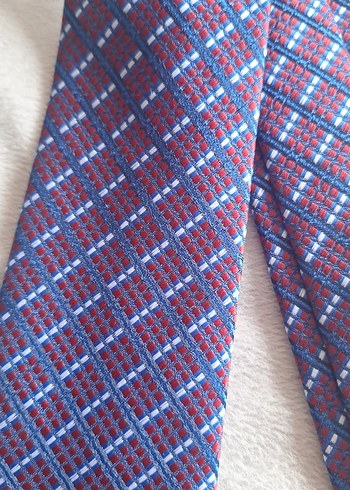 Bordo Ekose Desenli Erkek Kravat - Görsel 2