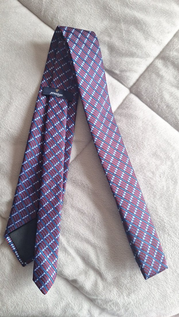 Bordo Ekose Desenli Erkek Kravat - Görsel 4