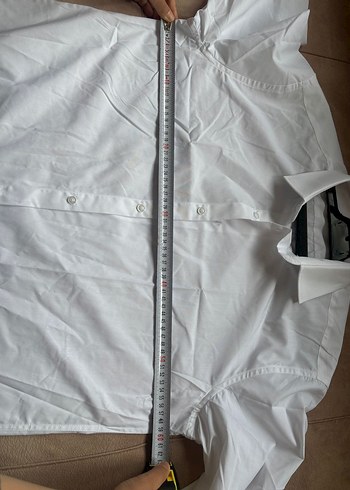 Düğmeli Beyaz Erkek Uzun Kollu Gömlek - Görsel 15