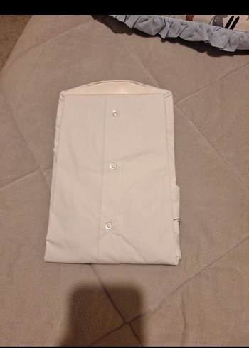 Beyaz Uzun Kollu Düğmeli Erkek Gömlek - Görsel 2