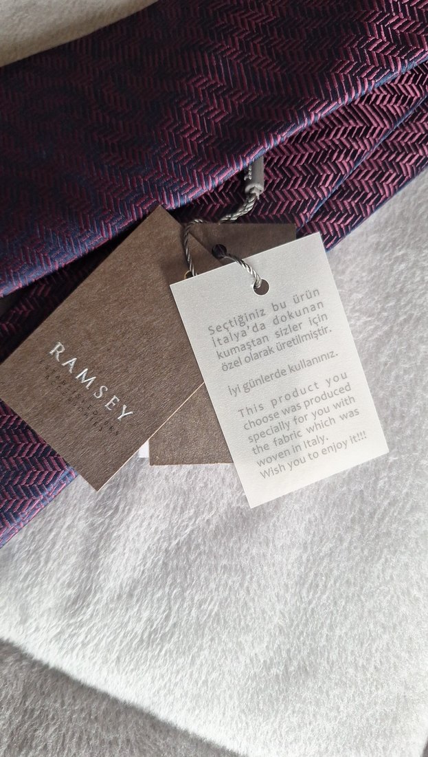 Bordo Ramsey Erkek Kravat - Görsel 2