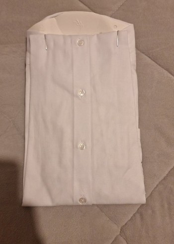 Beyaz Uzun Kollu Erkek Gömlek - Görsel 6
