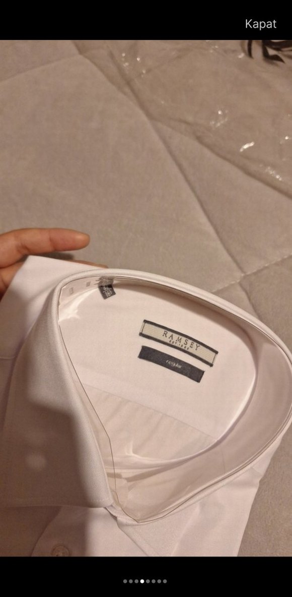 Beyaz Uzun Kollu Regular Fit İş Gömleği - Görsel 4