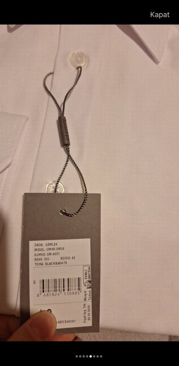 Beyaz Uzun Kollu Regular Fit İş Gömleği - Görsel 5