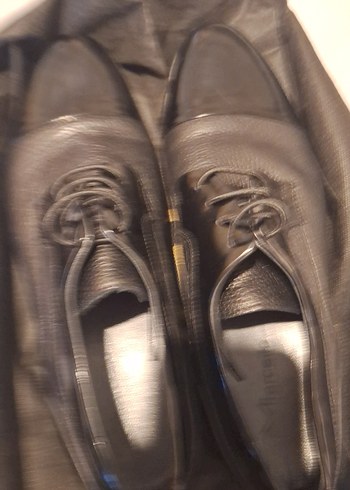 Siyah Deri Klasik Erkek Ayakkabı - Görsel 2