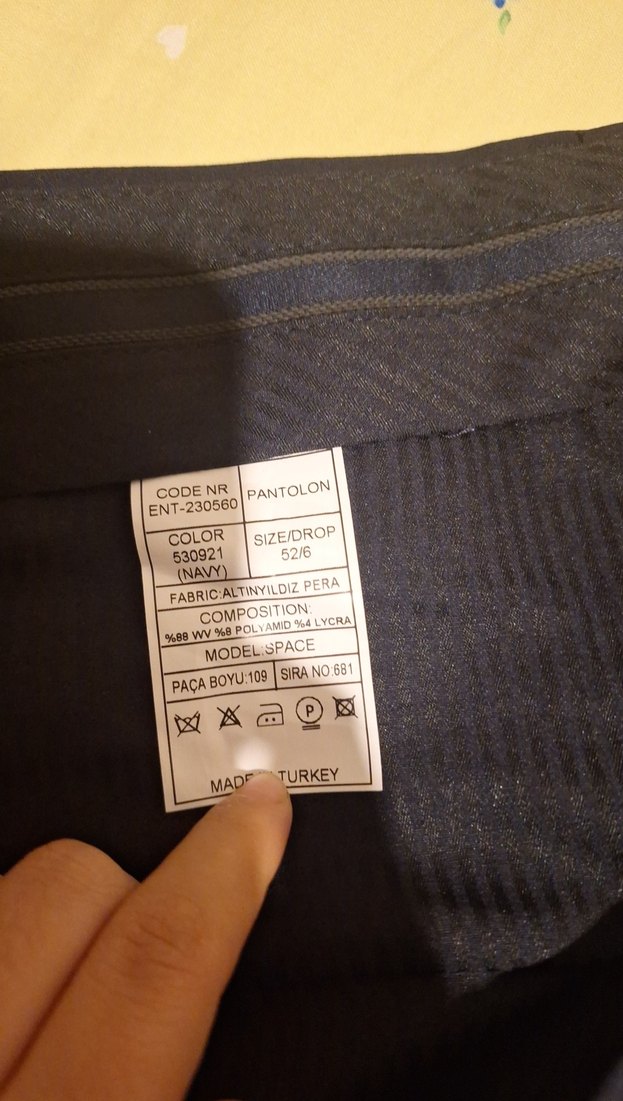 Erkek Siyah Regular Fit Ofis Pantolonu - Görsel 3