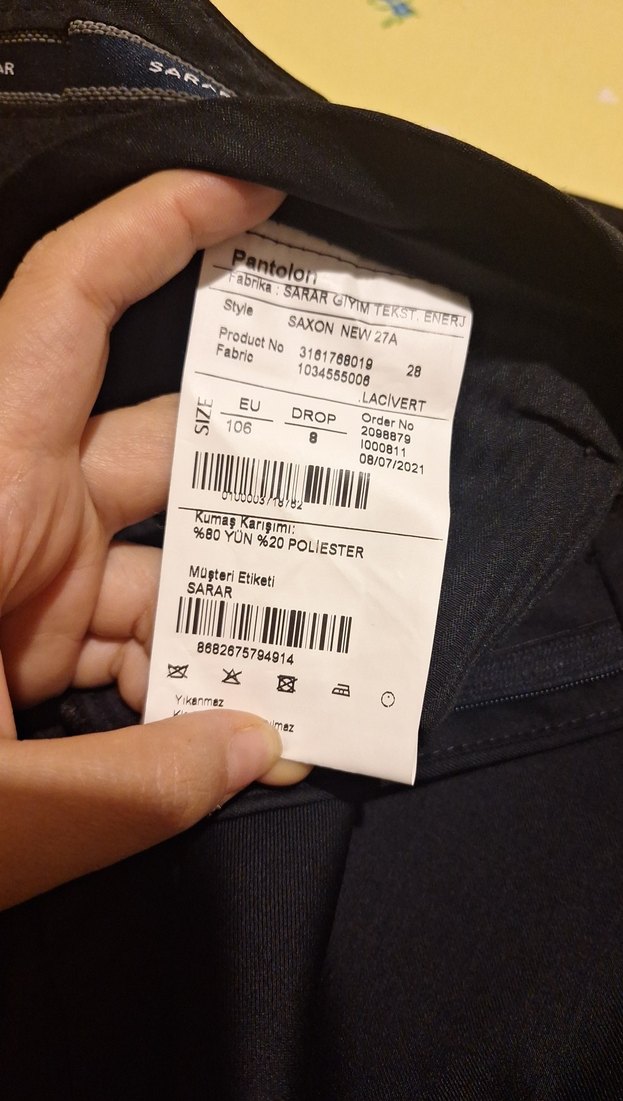 Düğmeli Regular Fit Erkek Pantolon - Görsel 3