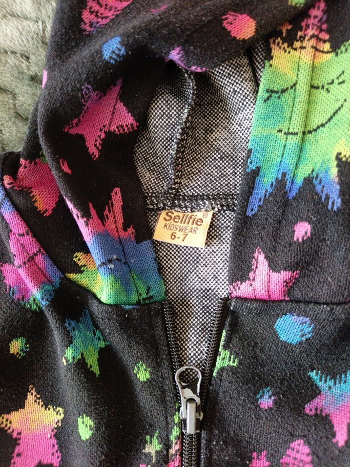 Kapüşonlu, Renkli Yıldız Desenli  erkek çocuk hırka - Görsel 2