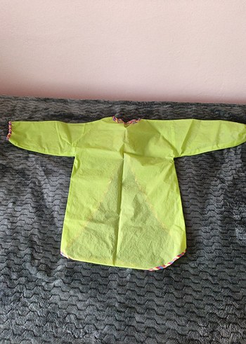 Renkli Uzun Kollu Bebek Önlüğü - Görsel 2