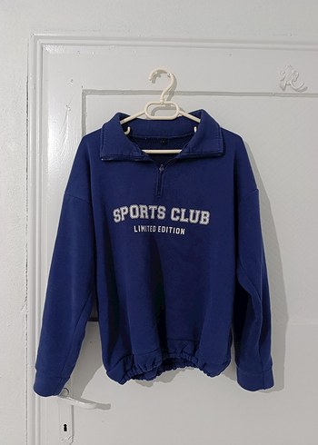 Trendyol & Milla Sports Club Lacivert Yarim Fermuarli Sweatshirt