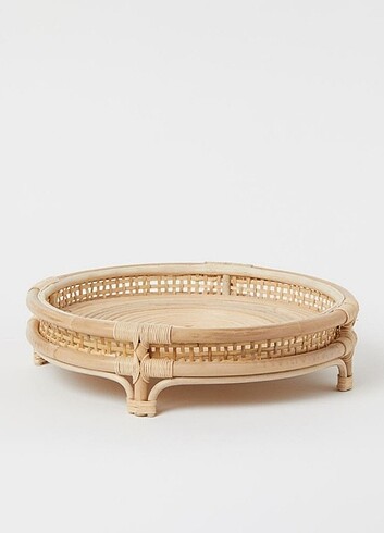 H&M HOME RATTAN TEPSİ 