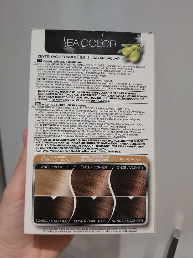 Sea Color Zeytinyağlı Koyu Kumral Saç Boyası 6.0 - Görsel 2