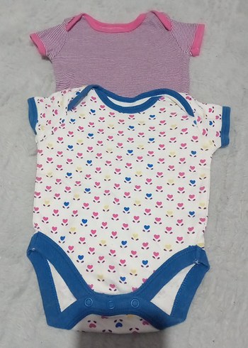 Renkli Kız Bebek Çıtçıtlı Body 2'li