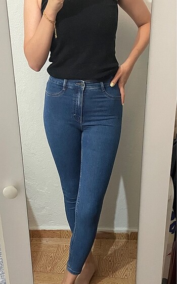 36 Beden Pull&Bear Yüksek Bel Skinny Jean