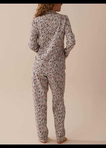 s Beden beyaz Renk La Vie En Rose Pamuk Pijama Takımı