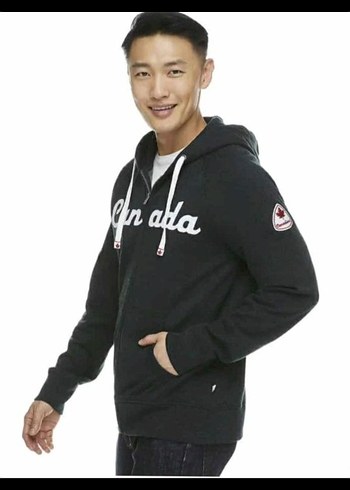 50 Beden Fermuarlı Siyah Erkek Sweatshirt