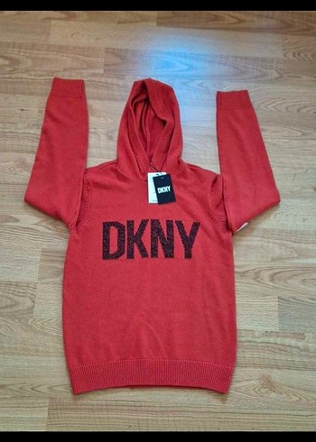 Koyu Kırmızı Kapüşonlu DKNY Erkek Sweatshirt