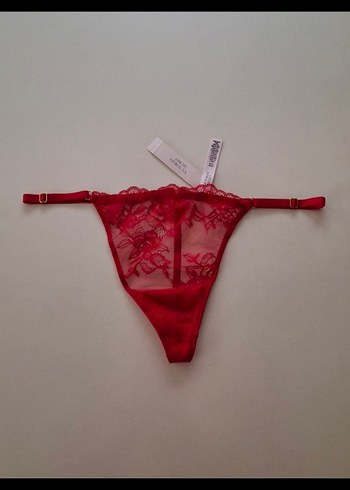 Parlak Kırmızı Dantel Tanga - Victoria's Secret - Görsel 4