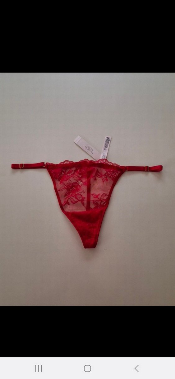 Parlak Kırmızı Dantel Tanga - Victoria's Secret - Görsel 4