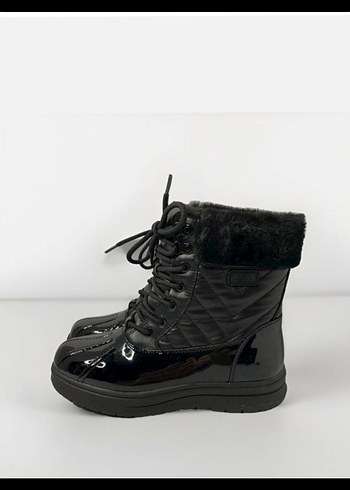 Siyah Kürklü Kadın Botu Kar Botu - Görsel 3