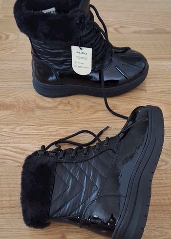 Siyah Kürklü Kadın Botu Kar Botu - Görsel 2