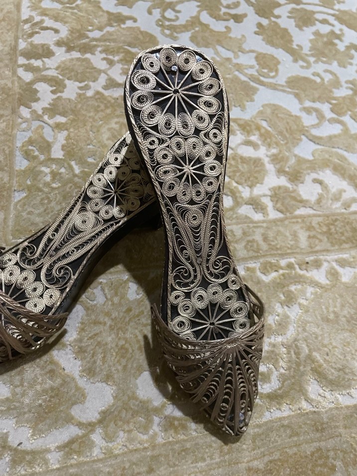 Bej Dantelli Stiletto Topuklu Kadın Abiye Ayakkabı - Görsel 2