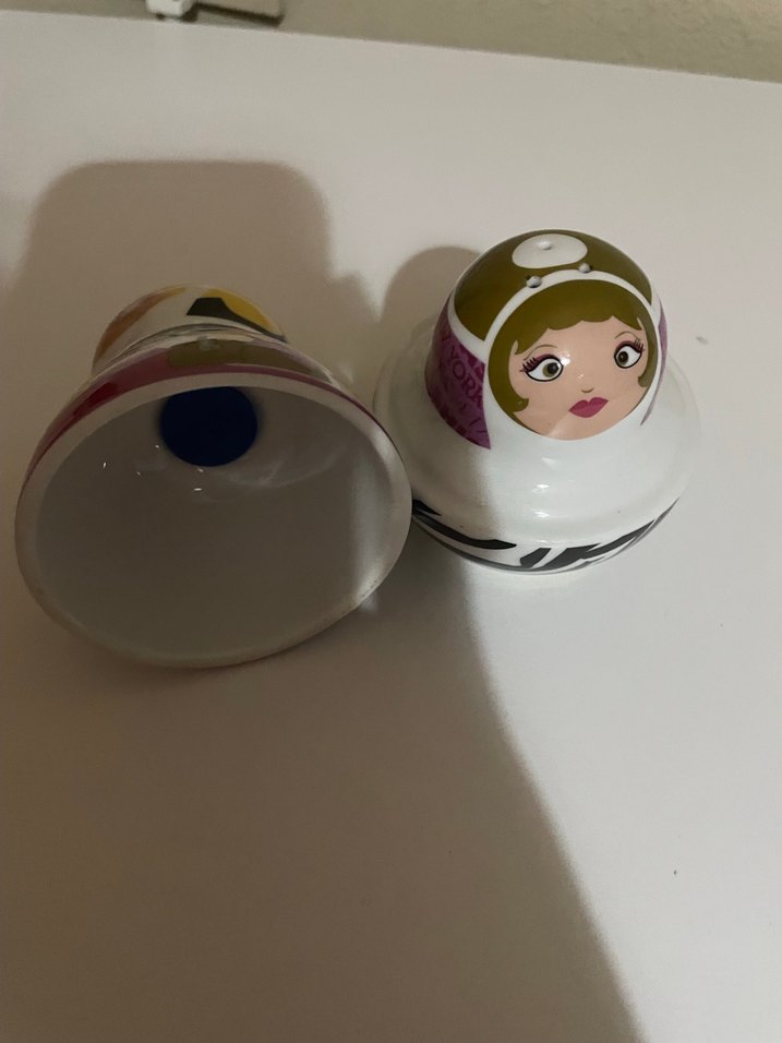 Renkli Modern Matruşka tuzluk - Görsel 3