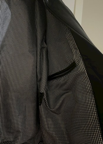 Siyah Deri Biker Ceket - Görsel 5