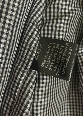 Siyah Deri Biker Ceket - Görsel 8