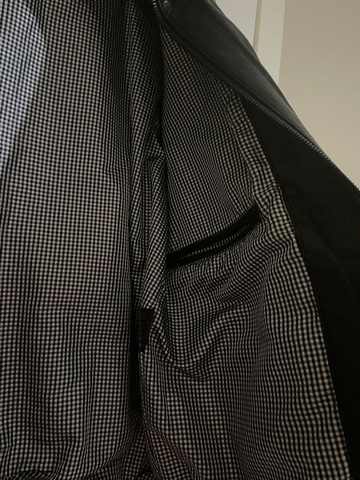 Siyah Deri Biker Ceket - Görsel 5