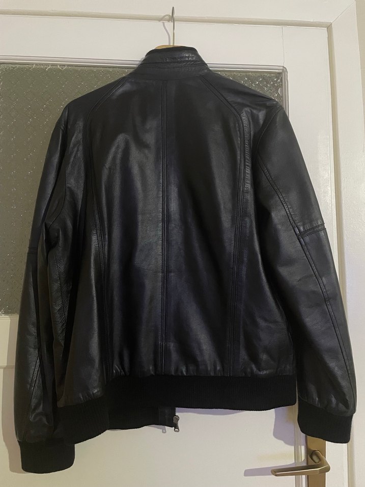 Siyah Deri Biker Ceket - Görsel 2