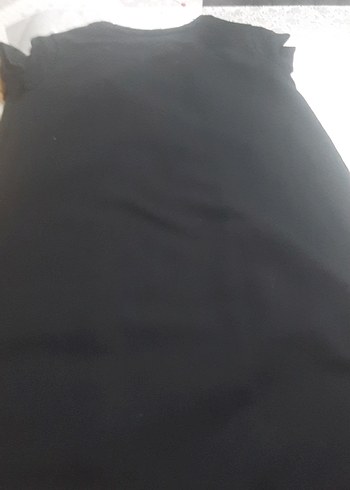 Düğmeli Siyah midi elbise lacoste kumaş - Görsel 6