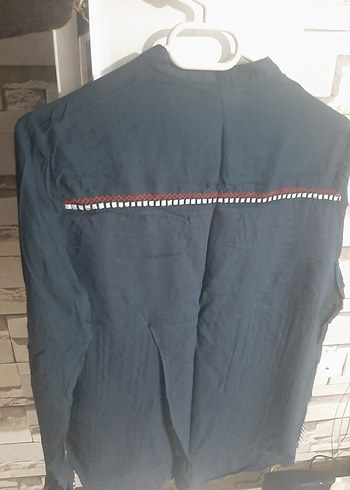 Zara Bohem Uzun Kollu Desenli Kadın Gömlek - Görsel 5