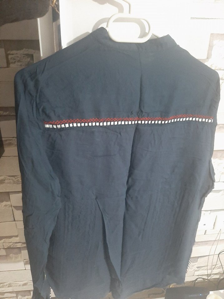 Zara Bohem Uzun Kollu Desenli Kadın Gömlek - Görsel 5