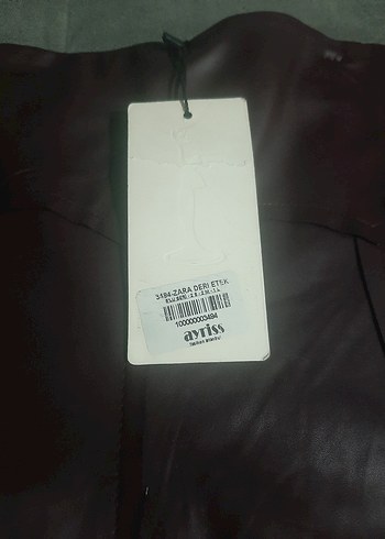 Zara  Bordo Deri Etek - Görsel 5