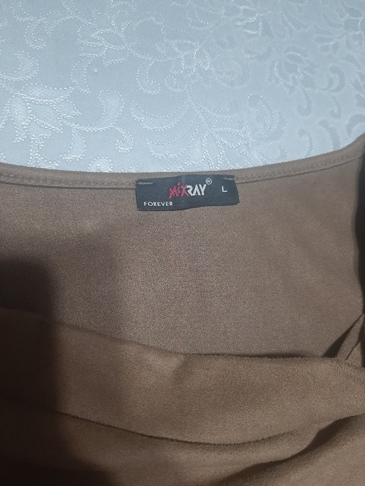 Bej  Süet Bohem Kadın Elbise - Görsel 5