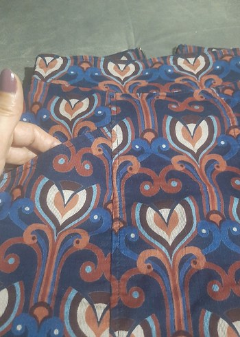 Zara Bohem Desenli Mini Etek - Görsel 3