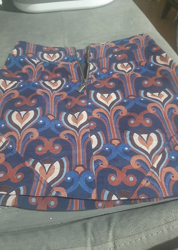 Zara Bohem Desenli Mini Etek - Görsel 2