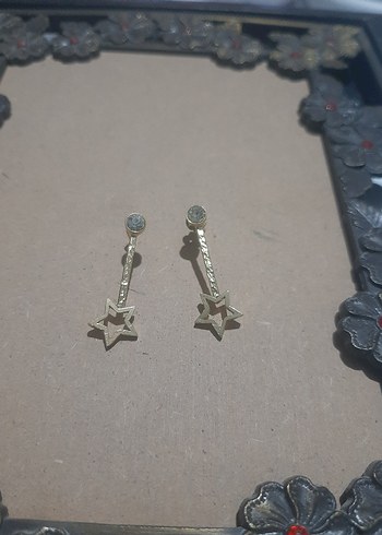 Mor Vintage Yılan Desenli Mini Küpeler - Görsel 5