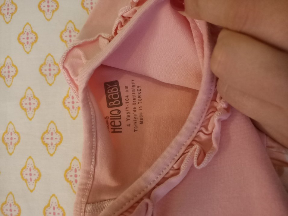 Kız Çocuk Pembe Bohem Kısa Kollu Elbise - Görsel 2