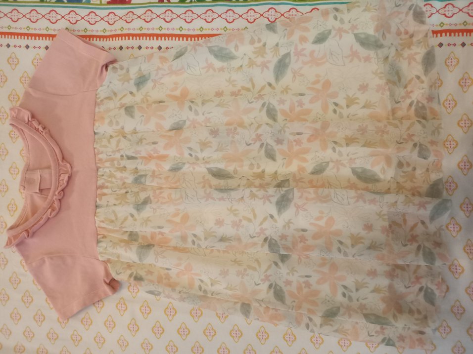 Kız Çocuk Pembe Bohem Kısa Kollu Elbise - Görsel 5