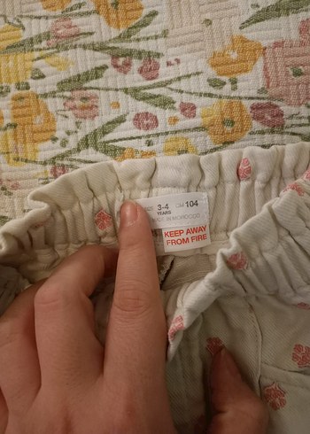 Zara Kız Çocuk Pamuklu Bohem Rahat Pantolon - Görsel 5