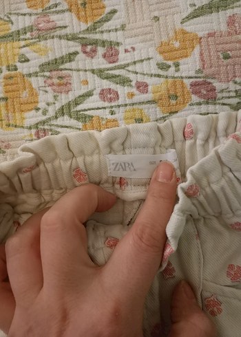 Zara Kız Çocuk Pamuklu Bohem Rahat Pantolon - Görsel 4