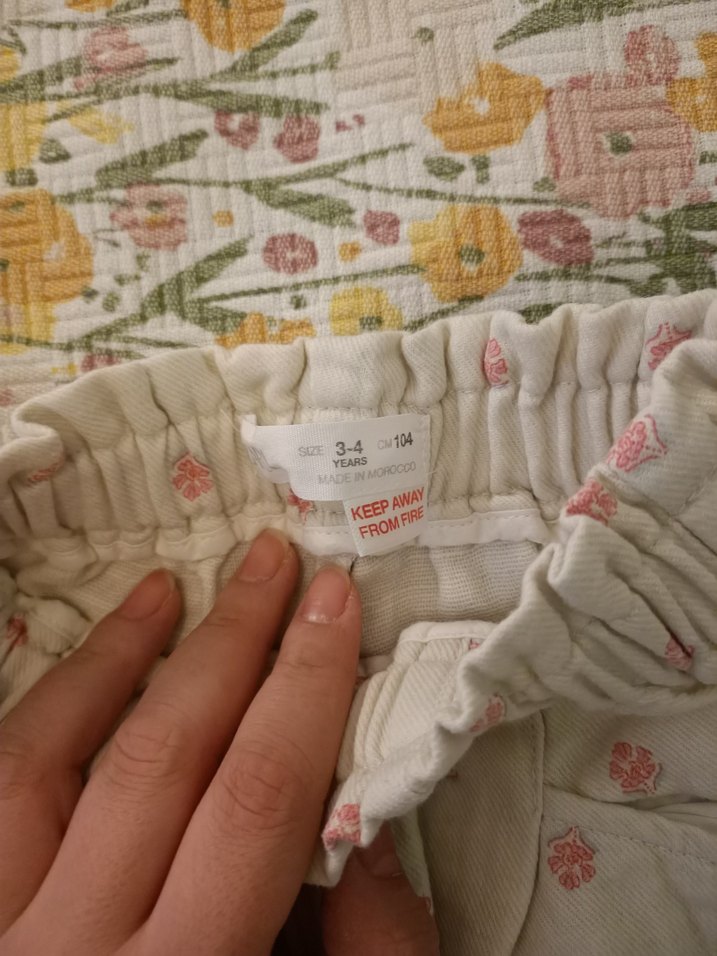 Zara Kız Çocuk Pamuklu Bohem Rahat Pantolon - Görsel 3