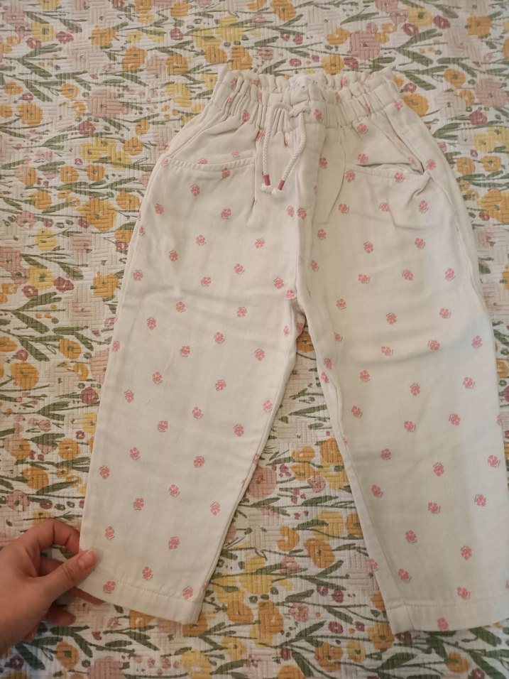 Zara Kız Çocuk Pamuklu Bohem Rahat Pantolon - Görsel 2