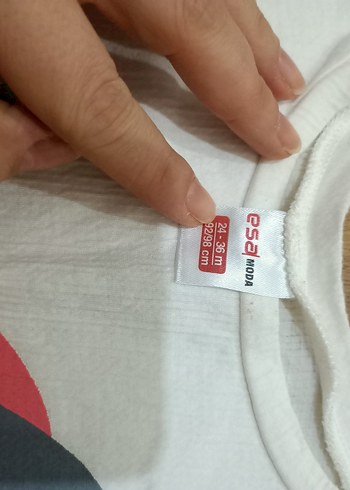 Beyaz Kız Çocuk Baskılı Kısa Kollu Tişört - Görsel 4