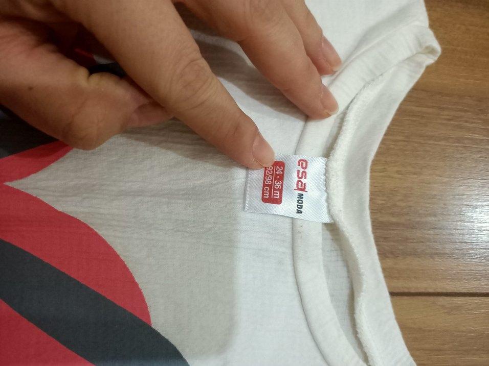 Beyaz Kız Çocuk Baskılı Kısa Kollu Tişört - Görsel 4