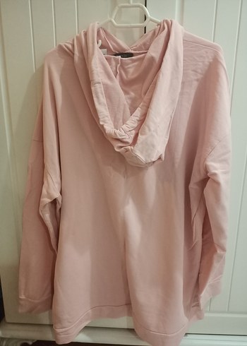 Pembe Kapüşonlu Kadın Sweatshirt - Görsel 5