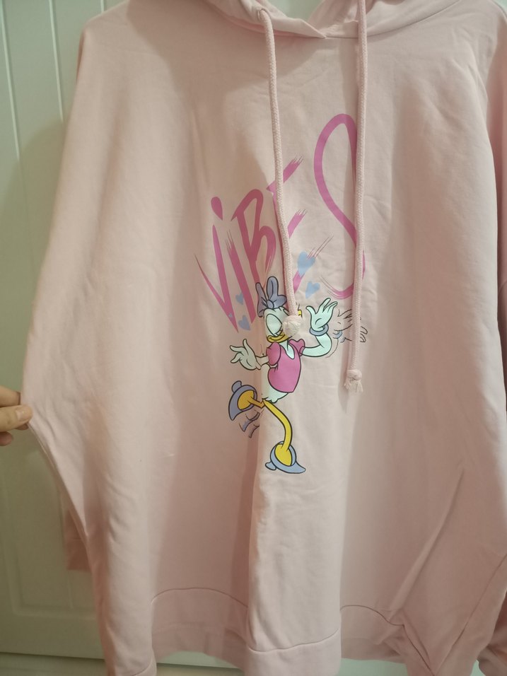 Pembe Kapüşonlu Kadın Sweatshirt - Görsel 3