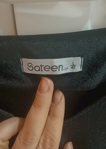 Siyah V Yakalı Uzun Kollu Kadife Bluz - Görsel 6